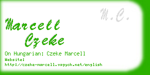 marcell czeke business card